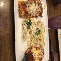 Cold pasta and overcooked chicken Cold pasta and overcooked chicken
