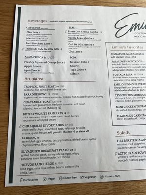 Menu photo 2 Emilio’s Contemporary Mexican Kitchen Las Vegas, NV Menu photo 2 Emilio’s Contemporary Mexican Kitchen Las Vegas, NV