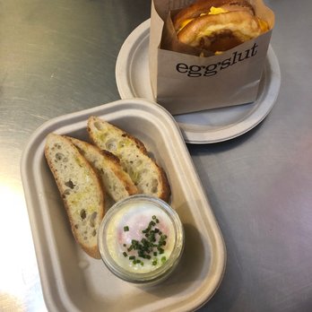 Eggslut - The Slut ($9), The Fairfax ($7) - Breakfast & Brunch Near Me - Los Angeles, California