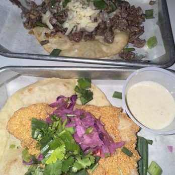 The Dream Tacos - Philly Cheese Steak Taco and Crispy Catfish Taco - Cocktail Bars Near Me - Plano, Texas The Dream Tacos - Philly Cheese Steak Taco and Crispy Catfish Taco - Cocktail Bars Near Me - Plano, Texas