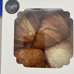Croissants, cheese danish and pain au chocolate Croissants, cheese danish and pain au chocolate