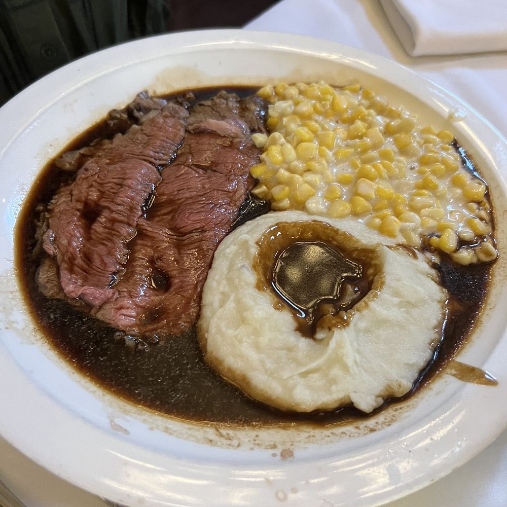 Broadway Prime - Childrens Cut with creamed corn & mash - Steakhouses Near Me - Burlingame, California Broadway Prime - Childrens Cut with creamed corn & mash - Steakhouses Near Me - Burlingame, California