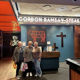 Is in front of the restaurant