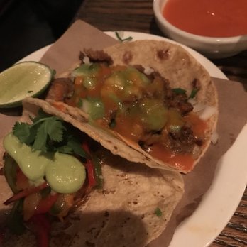 Oso - Shrimp tacos with aoli salsa and peppers And carnitas - Mexican Near Me - New York, New York Oso - Shrimp tacos with aoli salsa and peppers And carnitas - Mexican Near Me - New York, New York