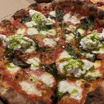 Cosecha Wood Fired Pizza - Margherita with burrata and basil olive oil - Street Vendors Near Me - Tujunga , California Cosecha Wood Fired Pizza - Margherita with burrata and basil olive oil - Street Vendors Near Me - Tujunga , California