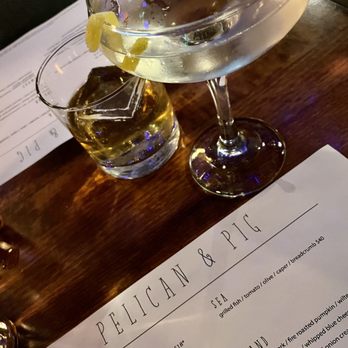 Pelican & Pig - Dirty martini with a twist - New American Near Me - Nashville, Tennessee