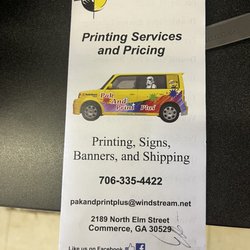 Pak & Print Plus - Printing Services, banners and shipping