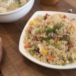 Mini fried rice and chicken pho. Thai ice tea was bomb as well! Mini fried rice and chicken pho. Thai ice tea was bomb as well!