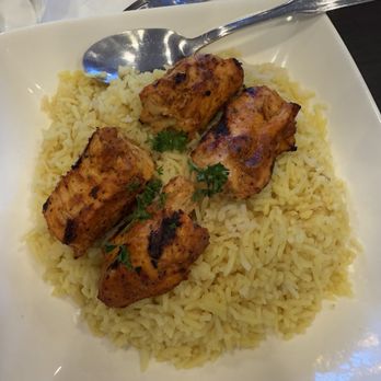 Zadna Grill - Rice bowl and chicken kabab (ordered as 2 a la carte items) - Mediterranean Near Me - Redwood City, California
