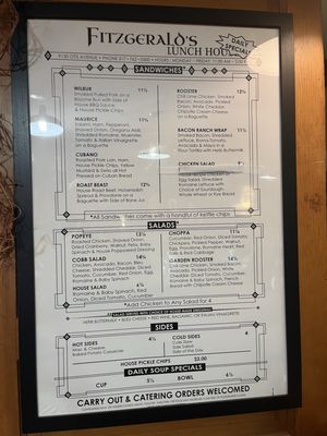Menu photo 2 Fitzgerald's Lunch House Indianapolis, IN