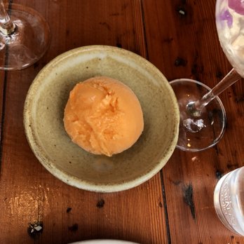 Manuela - Pink pineapple sorbet, quite sour but incredibly refreshing - New American Near Me - Los Angeles, California Manuela - Pink pineapple sorbet, quite sour but incredibly refreshing - New American Near Me - Los Angeles, California