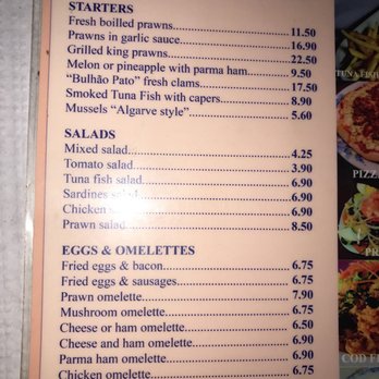 Coracao de Cidade - Picture of the menu in sections. - Seafood Near Me - Vila Real de Santo António, 08