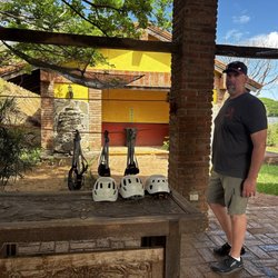 Huana Coa - Getting suited for the zip line.