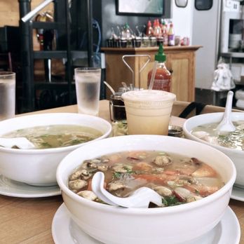Mr Noodle - 42. War Wonton Egg Noodles Soup, 45. Tom Yum Noodles Soup,  19. Seven Sea Soup - Thai Near Me - Los Angeles, California