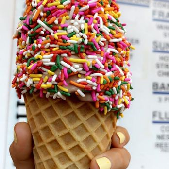 Howards Drive In - an ice cream cone with sprinkles - American Near Me - West Brookfield, Massachusetts Howards Drive In - an ice cream cone with sprinkles - American Near Me - West Brookfield, Massachusetts