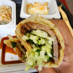 Chen's Dumpling House - Scallion pancake beef roll