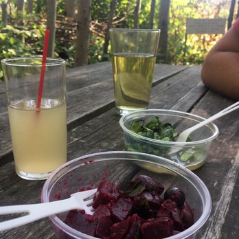 Raduno - Raduno salads and baguette (not pictured) to-go on a trip around leelanau county. - Delis Near Me - Traverse City, Michigan