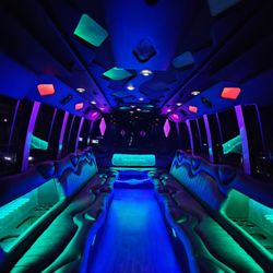 24/7 Limousines - Inside of partybus