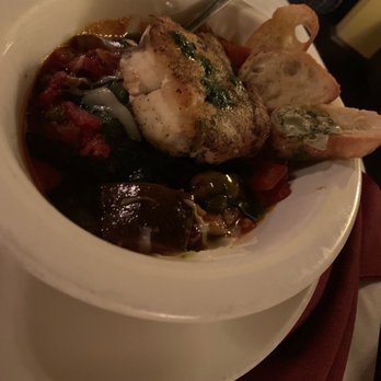 Pastiche - Ratatouille Nicoise, with Monkfish.  Salmon unavailable - French Near Me - Brown Deer, Wisconsin
