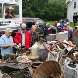 Kraft Auction Service - Conrad Kraft selling at the Skinner Mansion auction in Merrillville, Indiana, on June 29, 2013.