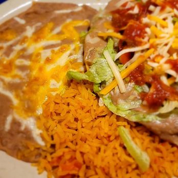 La Sierra - Bean Tostada with rice & beans. - Mexican Near Me - Payson, Arizona