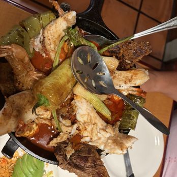 Margaritas Mexican Restaurant - Seafood MOLCAJETE - shrimp, fish and steak... nopales and cheese chili sauce. With rice, beans, avocado and pico de gallo - Mexican Near Me - Pasadena, California Margaritas Mexican Restaurant - Seafood MOLCAJETE - shrimp, fish and steak... nopales and cheese chili sauce. With rice, beans, avocado and pico de gallo - Mexican Near Me - Pasadena, California