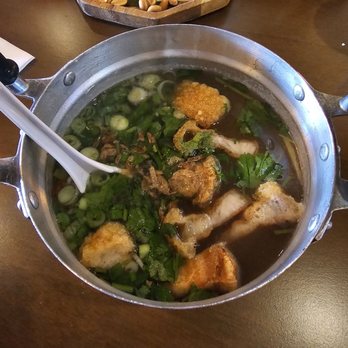 Jumpa Lao Thai Bistro - Khao Piak with Crispy Pork - Laotian Near Me - Las Vegas, Nevada