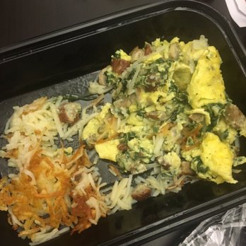 Polly's Pies - "Spinach scramble" without bacon crumbles.... - Bakeries Near Me - Hemet, California