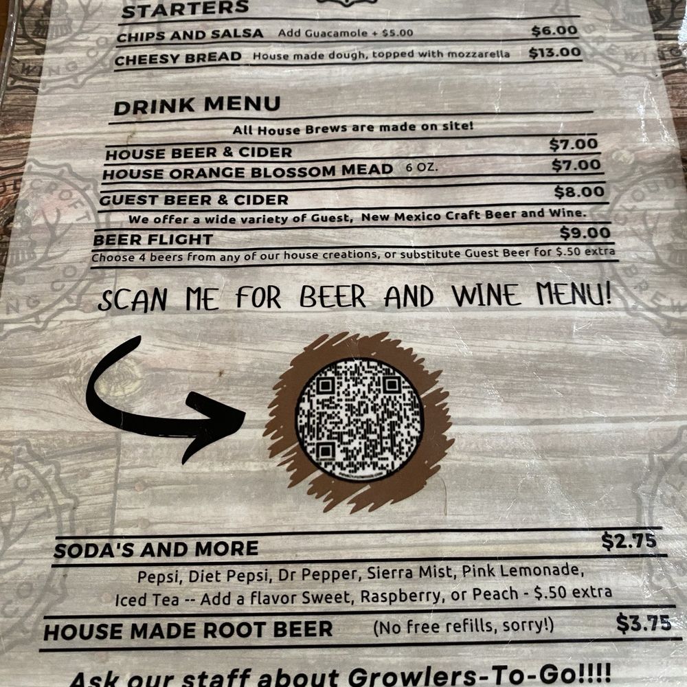 Cloudcroft Brewing Company - Drink menu - Pizza Near Me - Cloudcroft, New Mexico Cloudcroft Brewing Company - Drink menu - Pizza Near Me - Cloudcroft, New Mexico