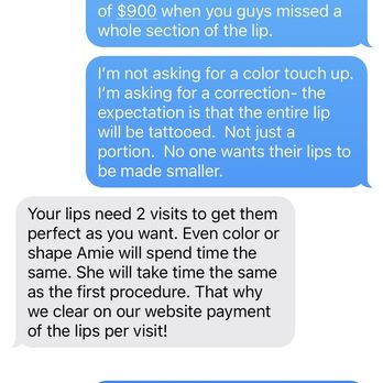 Aesthetics Health - FYI that although they quote a price of $899 you need two sessions so it's really $1800. - Permanent Makeup Near Me - McLean, Virginia