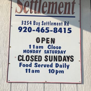 The Settlement - a sign for a restaurant - Bars Near Me - Green Bay, Wisconsin