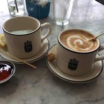 Ocho - Lemon Honey water and Latte - Lounges Near Me - San Antonio, Texas