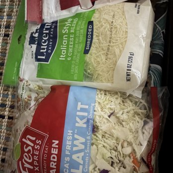 Albertsons - 2 bags of cheese, 8 oz ea & coleslaw Fresh Express - 7/26/26 - Grocery Near Me - Las Vegas, Nevada