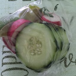 Cucumbers, lime, radish Cucumbers, lime, radish
