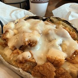 Chicken Fried Chicken Spud. My wife ordered this and it was seasoned well!