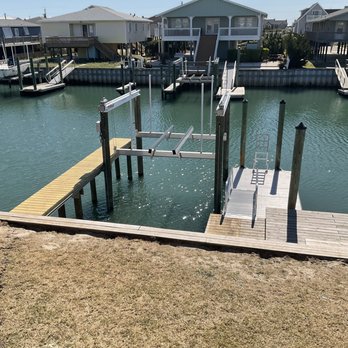 RPC Marine - New boat lift and finger dock with a new refurbished floating dock. - Decks & Railing Near Me