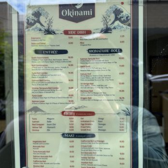 Okinami - Menu - Japanese Near Me - Arlington, Virginia