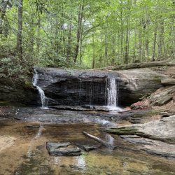 Wildcat Branch Falls - View of one of the falls in the hike (you cross stones as part of the trail).