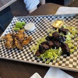 Taco Wings, Pork Belly Burnt Ends