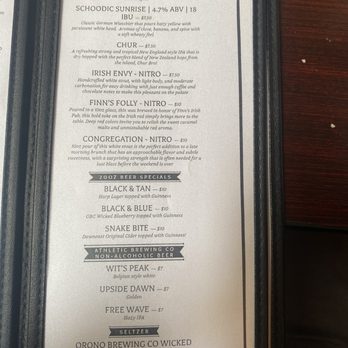 Finn's Irish Pub - Beer menu - Gastropubs Near Me - Ellsworth, Maine