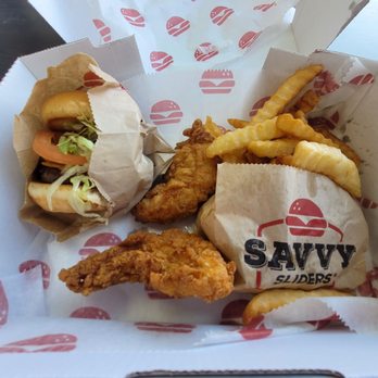 Savvy Sliders - Cheeseburger slider, 2 tenders, fries combo - Burgers Near Me - Ypsilanti, Michigan Savvy Sliders - Cheeseburger slider, 2 tenders, fries combo - Burgers Near Me - Ypsilanti, Michigan