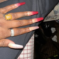 Grand Lux Day Spa Longview - Ombre nails coffin shape
