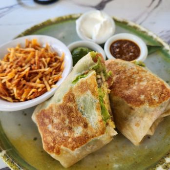 Martha's - Slamming breakfast burrito with bizarre "hash" - American Near Me - Hermosa Beach, California Martha's - Slamming breakfast burrito with bizarre "hash" - American Near Me - Hermosa Beach, California