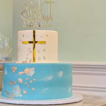 Sorrento Bakery - Beautiful custom cake they made for my son's baptism. - Bakeries Near Me - East Hanover, New Jersey Sorrento Bakery - Beautiful custom cake they made for my son's baptism. - Bakeries Near Me - East Hanover, New Jersey