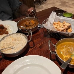 Memories of India - Lamb Vindaloo (top left) and Lamb Korma (bottom right)