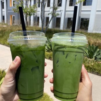 MoonGoat Coffee Roasters - Iced Matcha Spritzer and Iced Honey Matcha Latte - Coffee & Tea Near Me - Irvine, California