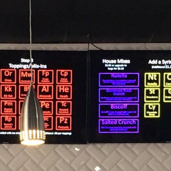 Freskia Ice Cream  - The bright, easy to read menu board - Ice Cream & Frozen Yogurt Near Me - Sterling Heights, Michigan