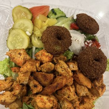 Pick Pockets - Chicken falafel salad - Mediterranean Near Me - Smithfield, Rhode Island