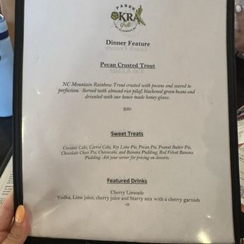 Page's Okra Grill - Menu - Southern Near Me - Mount Pleasant, South Carolina Page's Okra Grill - Menu - Southern Near Me - Mount Pleasant, South Carolina