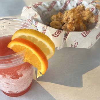 Crawfish Cafe - Calamari and watermelon margarita - Seafood Near Me - Houston, Texas